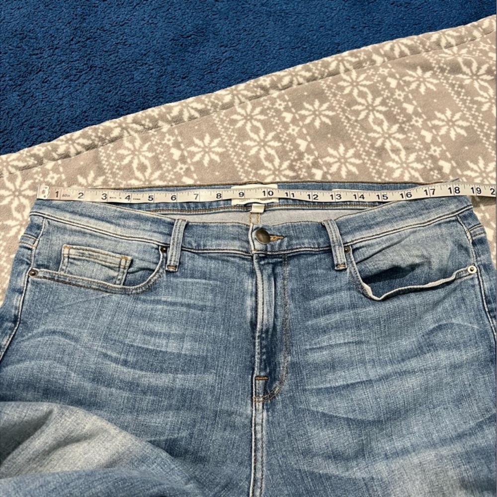 FRAME L'Homme Classic Straight Leg Jeans In Craters Wash Size 36 - Picture 9 of 12
